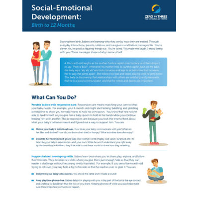 Social Emotional Development Handouts