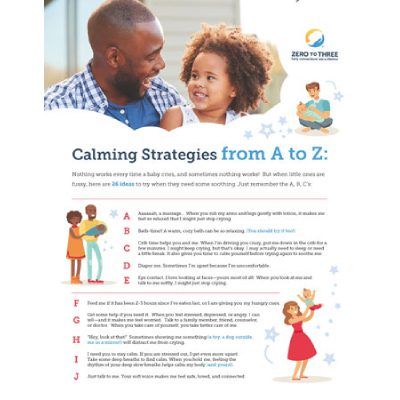 Calming Strategies from A to Z Poster and Handout