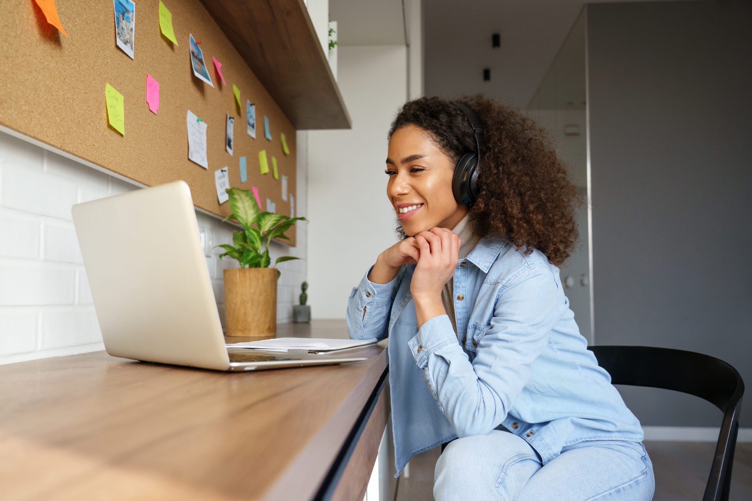 woman at computer photo